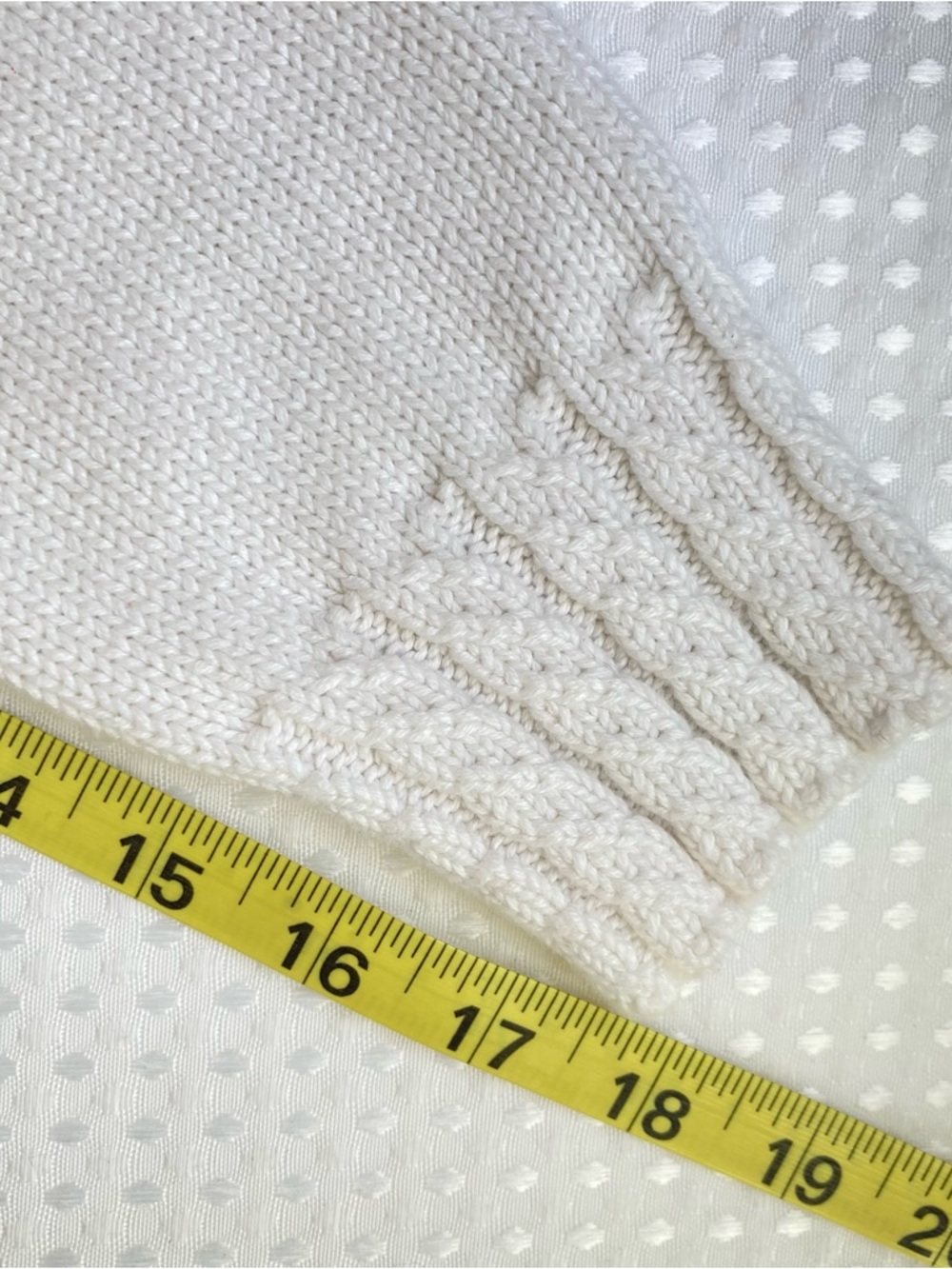 Liz Claiborne Liz Sport Vintage Sweater American Flag White Cotton Size SP Flaw - Picture 12 of 13